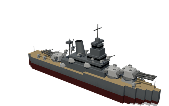 Block-built battleship