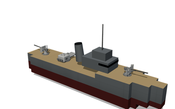 Block-built destroyer